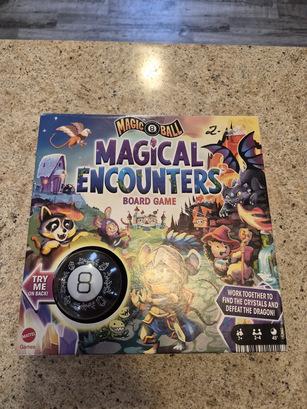 Magic 8 Ball Magical Encounters Board Game - Colorful Box Art